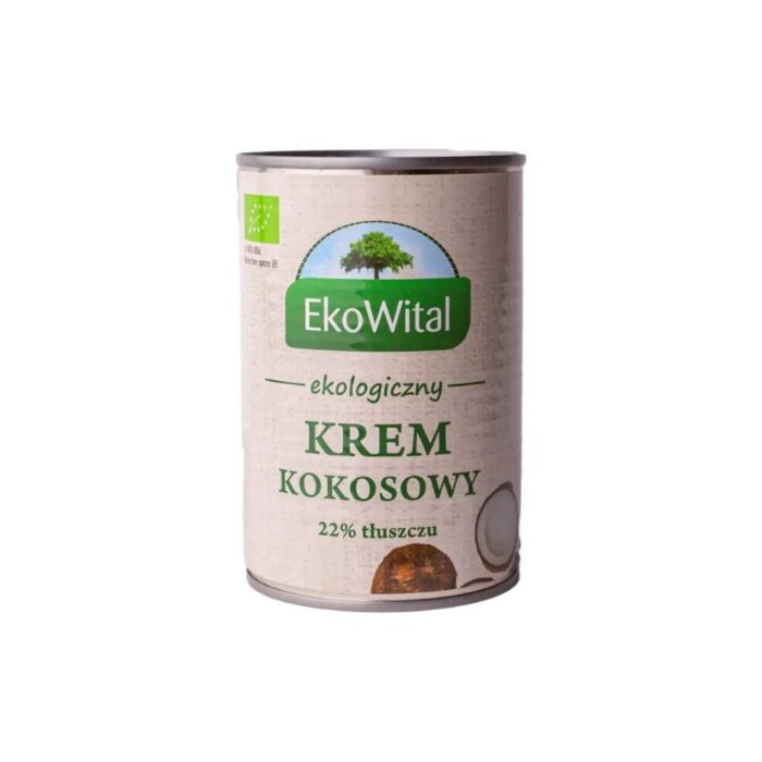 Krem kokosowy w puszce 22% 400ml EKOWITAL BIO - obrazek 2