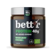 Krem z orzechów laskowych z kakao bez cukru 250g BETTR BIO