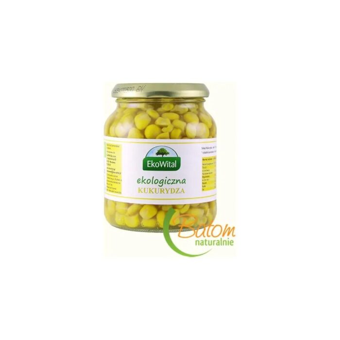 Kukurydza w zalewie słoik 340g EKOWITAL BIO - obrazek 2