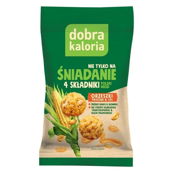 kulki-sniadaniowe-d-kaloria-orzech-sol-40g-36-ek-2.jpg Przekąska orzechowa z płatkami kukurydzianymi i miodem 32g DOBRA KALORIA - obrazek 1