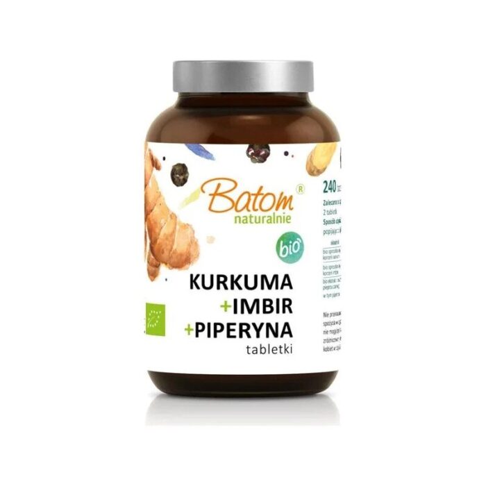 kurkuma-imbir-piperyna-tabletki-500mg-batom-120g-sloik-bio-btbs-2.jpg KURKUMA + IMBIR + PIPERYNA BIO 240 TABLETEK - BATOM - obrazek 1