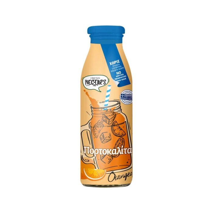 Lemoniada pomarańczowa bez cukru 300ml CRETAN NECTAR BIO - obrazek 2