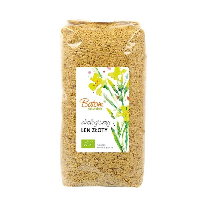 Siemię lniane złote 1kg BATOM BIO - obrazek 2