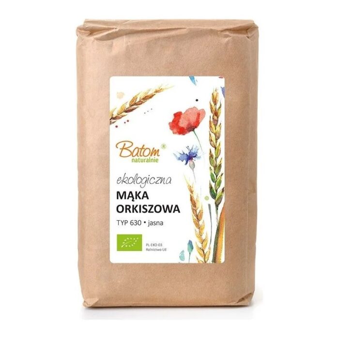 Mąka orkiszowa TYP 630 jasna 1kg BATOM BIO - obrazek 1