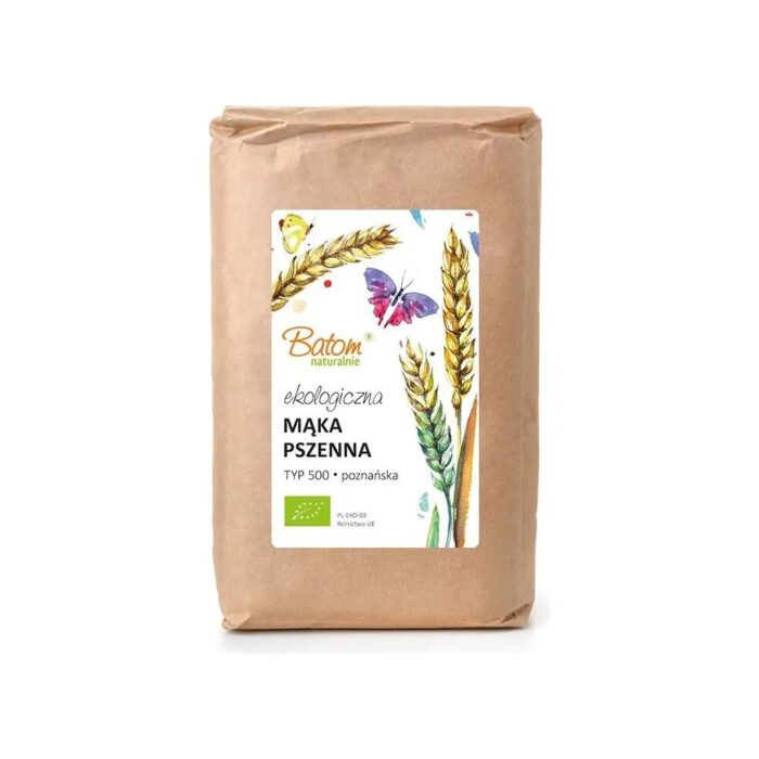 Mąka pszenna TYP 500 poznańska 1kg BATOM BIO - obrazek 2