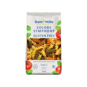 Makaron kukurydziany z pomidorami i szpinakiem świderki bezglutenowy  400g SAM MILLS - obrazek 2