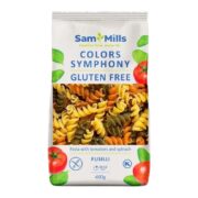 Makaron kukurydziany z pomidorami i szpinakiem świderki bezglutenowy  400g SAM MILLS