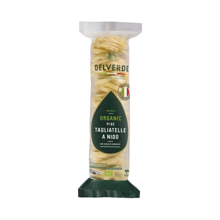 Makaron pszenny tagliatelle a nido wstążki gniazda 250g DELVERDE BIO - obrazek 2