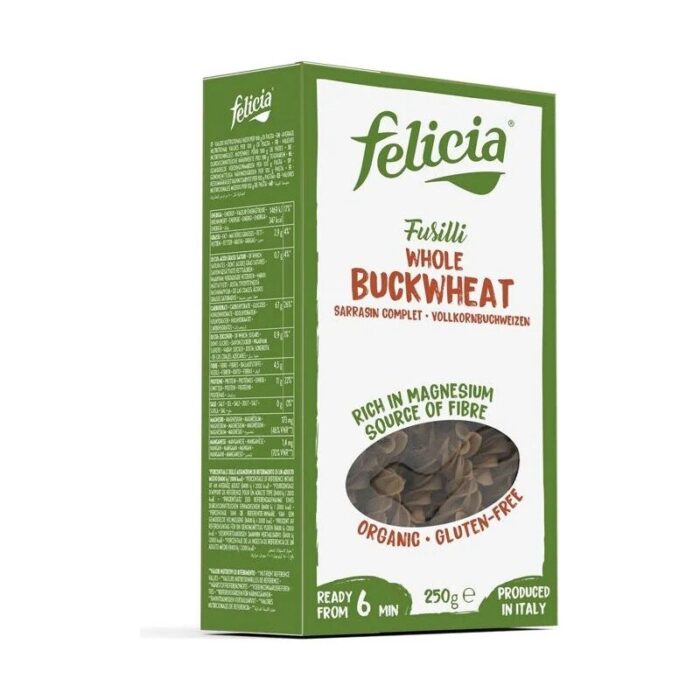makaron-felicia-gryczany-fusilli-bezglut-kartonik-250g-bio-2.jpg Makaron gryczany fusilli świderki bezglutenowy 250g FELICIA BIO - obrazek 1