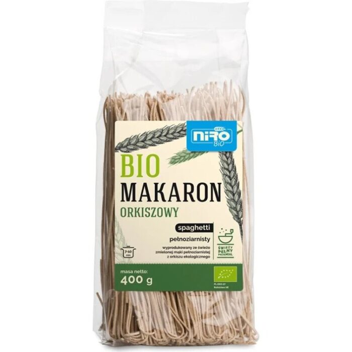 MAKARON (ORKISZOWY RAZOWY) SPAGHETTI BIO 400 g - NIRO - obrazek 1