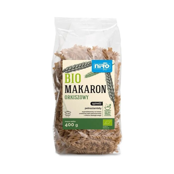 Makaron orkiszowy pełnoziarnisty świderki 400g NIRO BIO - obrazek 2