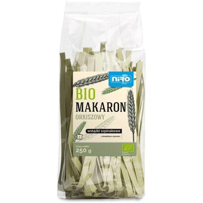 makaron-orkiszowy-wstazki-ze-szpinakiem-250gnirobio-2.jpg MAKARON (ORKISZOWY SZPINAKOWY) WSTĄŻKI BIO 250 g - NIRO - obrazek 1