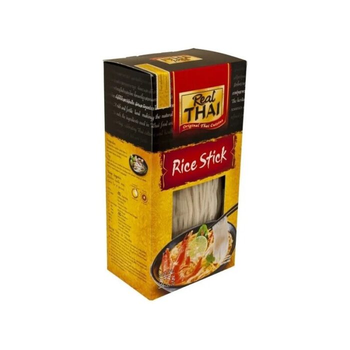 makaron-ryzowy-real-thai-wstazka-3mm-375g-2.jpg Makaron ryżowy wstążka średnia 375g REAL THAI - obrazek 1