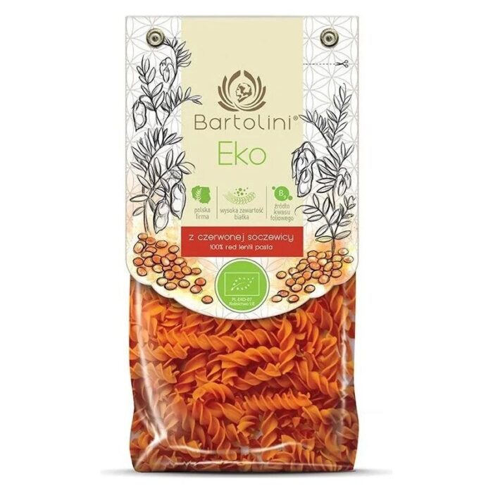 MAKARON PROTEINOWY (Z SOCZEWICY CZERWONEJ) ŚWIDERKI BIO 250 g - BARTOLINI - obrazek 1