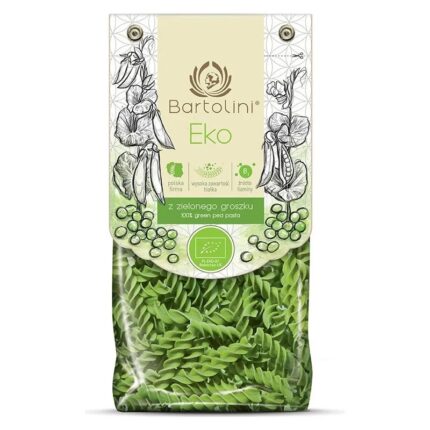 Makaron z zielonego groszku świderki 250g BARTOLINI BIO