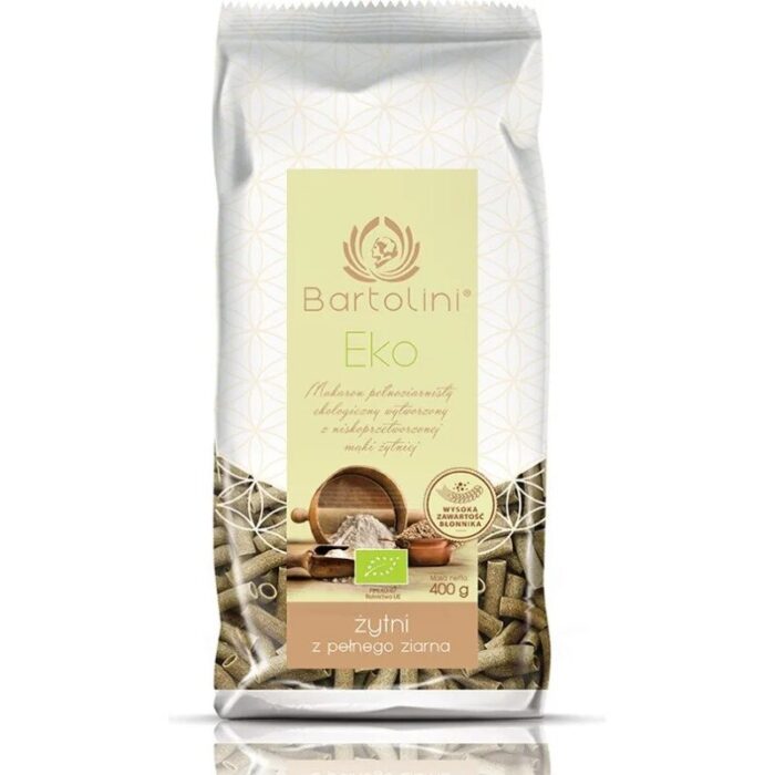 Makaron żytni razowy rurki 400g BARTOLINI BIO - obrazek 1