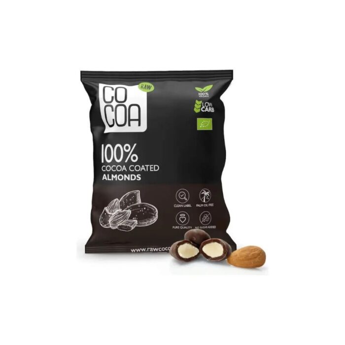 MIGDAŁY W KAKAO BEZ DODATKU CUKRÓW BIO 70 g - COCOA - obrazek 2