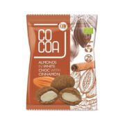 Migdały w białej polewie z cynamonem 70g COCOA BIO