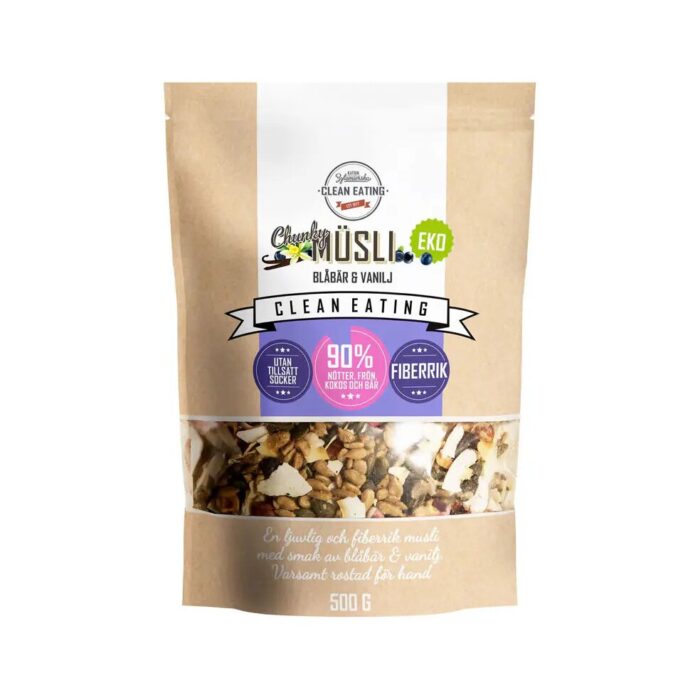Musli Jagoda & Wanilia bez cukru 500g CLEAN EATING BIO - obrazek 2