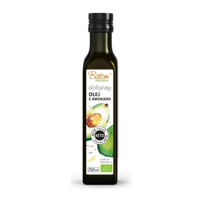olej-z-awokado-batom-250ml-bio-btbs-aa-2.jpg OLEJ Z MIĄŻSZU AWOKADO TŁOCZONY NA ZIMNO KETO BIO 250 ml - BATOM - obrazek 1