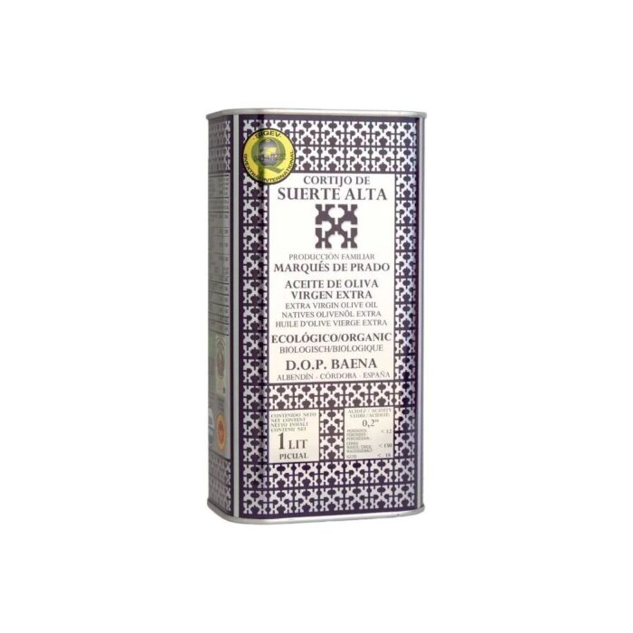 Oliwa z oliwek extra virgin Picual Hiszpania Andaluzja 1l puszka SUERTE ALTA BIO - obrazek 2