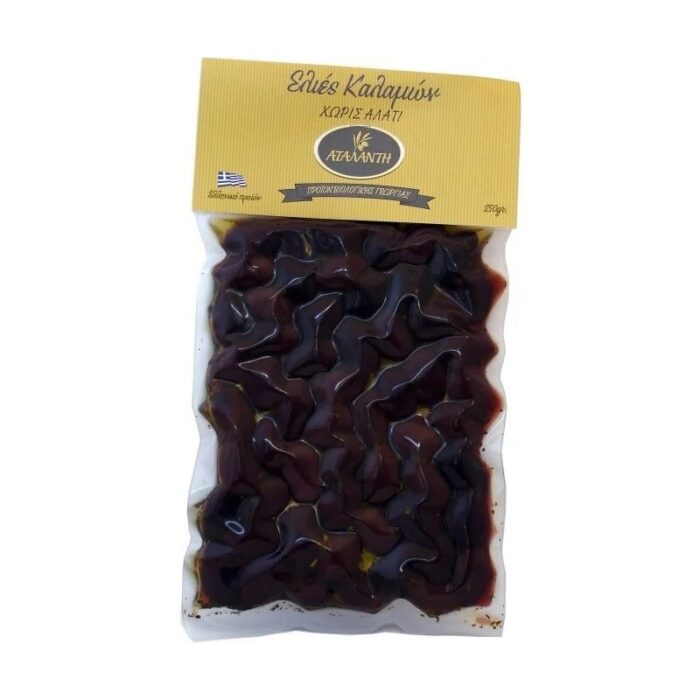 Oliwki Kalamata z pestkami w oliwie 220g ATALANTI BIO - obrazek 1