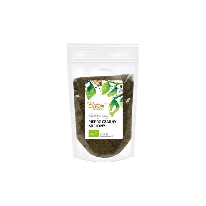 Pieprz czarny mielony 150g BATOM BIO - obrazek 2