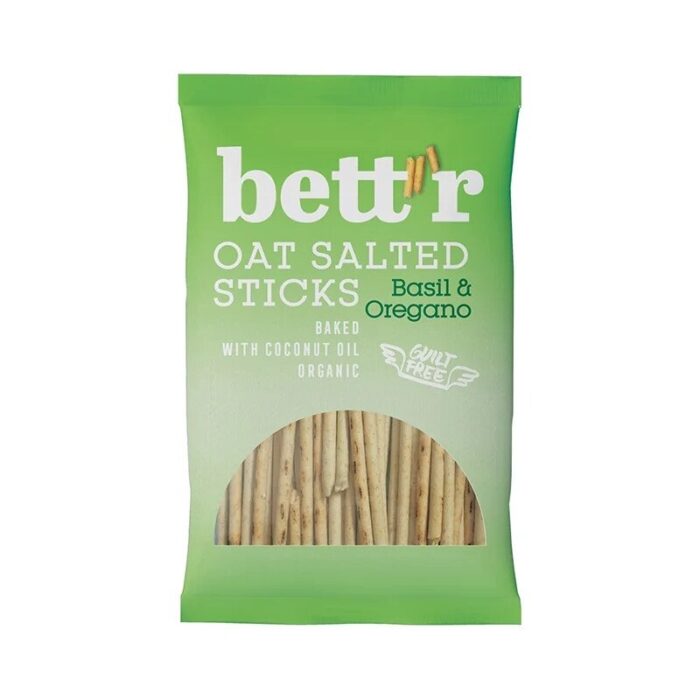 Paluszki owsiane z bazylią i oregano 50g BETTR BIO - obrazek 1