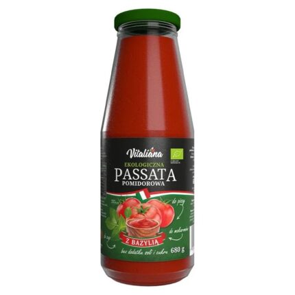 SOS POMIDOROWY PASSATA Z BAZYLIĄ BIO 680 g - VITALIANA