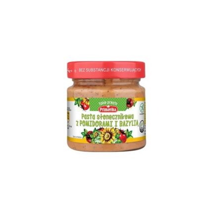 Pasta słonecznikowa z pomidorami i bazylią 160g PRIMAVIKA