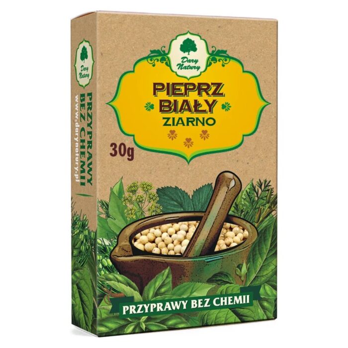 Pieprz biały ziarnisty 30g DARY NATURY - obrazek 2