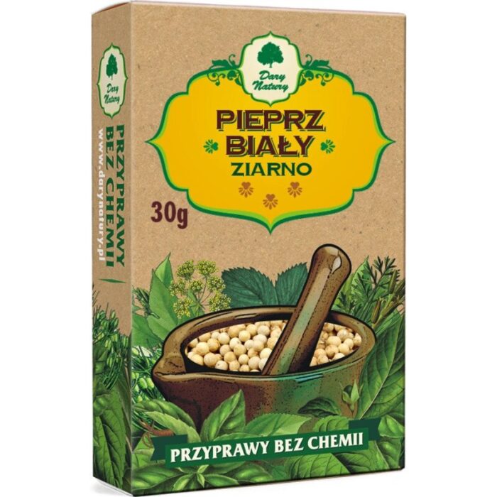 pieprz-bialy-ziarnisty-30gdary-natury-2.jpg Pieprz biały ziarnisty 30g DARY NATURY - obrazek 1