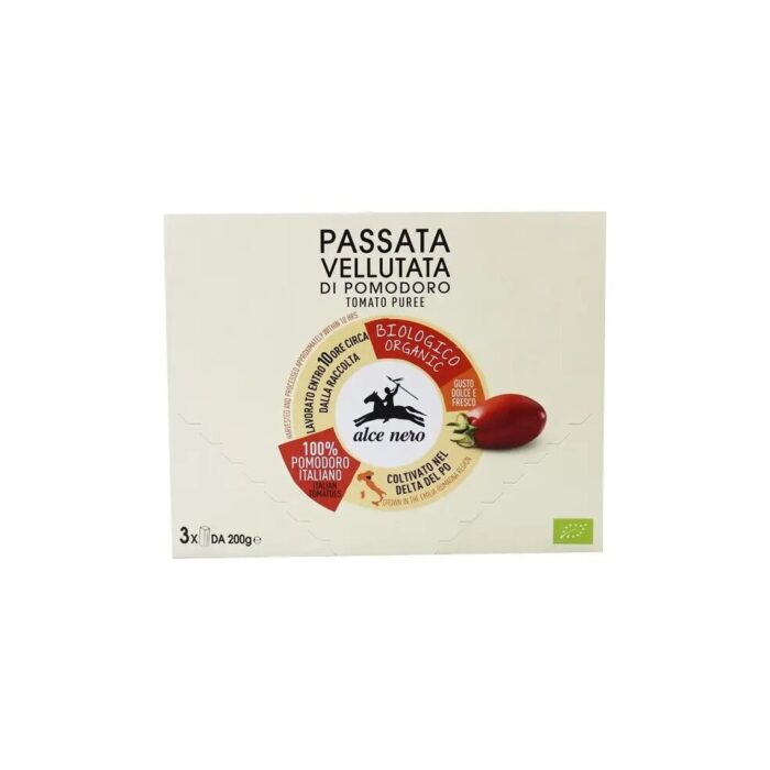 SOS POMIDOROWY PASSATA BIO (3 x 200 g) 600 g - ALCE NERO - obrazek 2