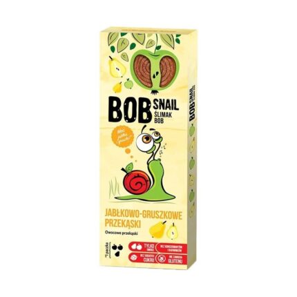 PRZEKĄSKA ROLL JABŁKO - GRUSZKA BEZ DODATKU CUKRÓW BEZGLUTENOWA 30 g - BOB SNAIL