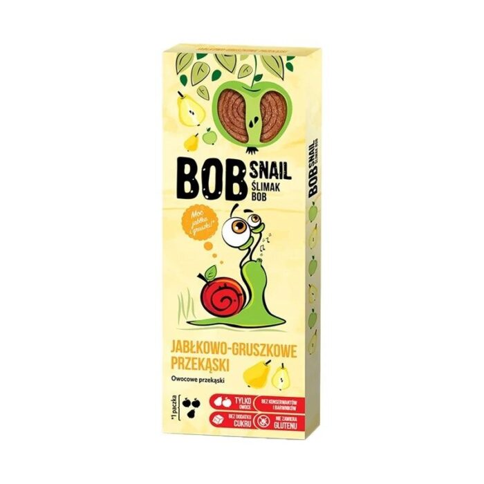 PRZEKĄSKA ROLL JABŁKO - GRUSZKA BEZ DODATKU CUKRÓW BEZGLUTENOWA 30 g - BOB SNAIL - obrazek 1