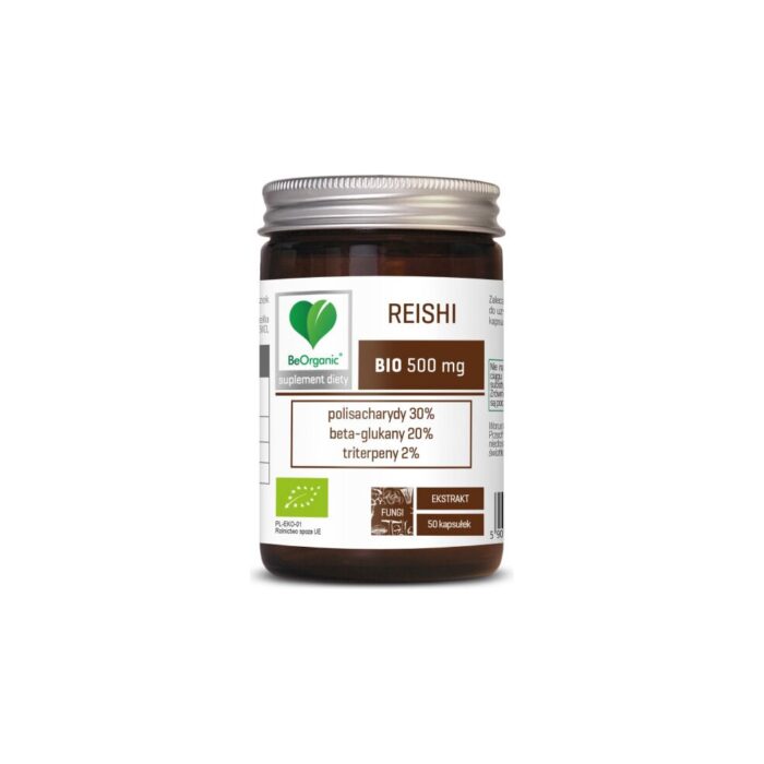 GRZYBY REISHI EKSTRAKT BIO (500 mg) 50 KAPSUŁEK - BE ORGANIC - obrazek 2
