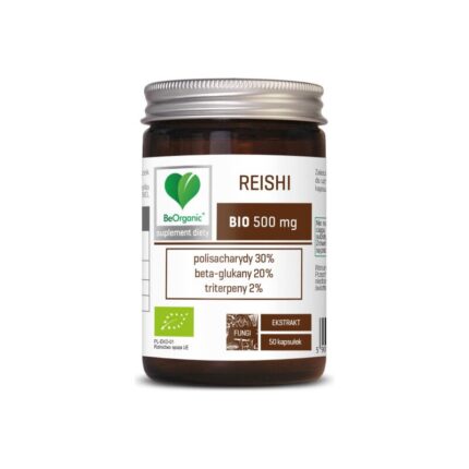 GRZYBY REISHI EKSTRAKT BIO (500 mg) 50 KAPSUŁEK - BE ORGANIC