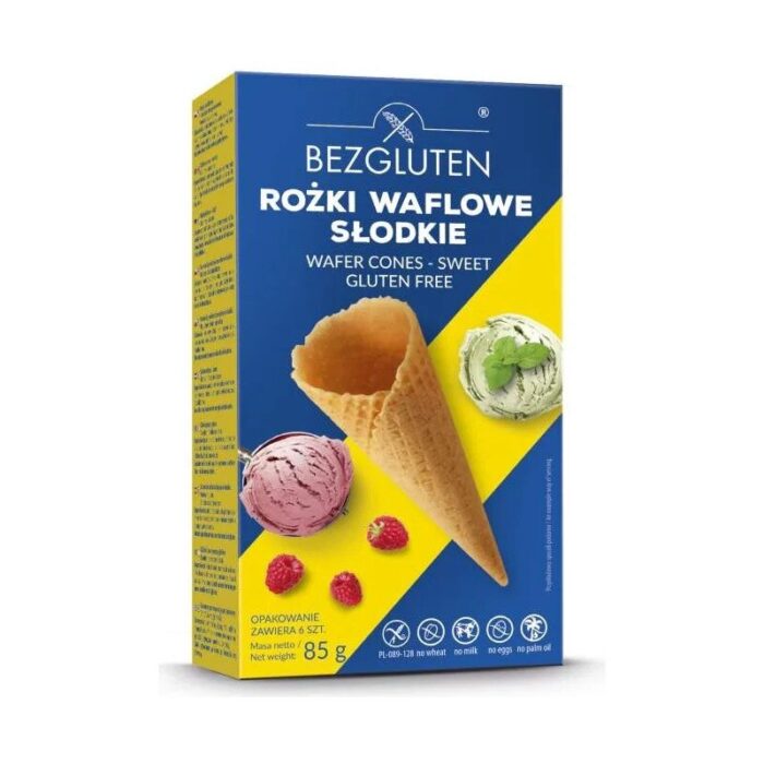 Wafle do lodów słodkie bezglutenowe 85g BEZGLUTEN - obrazek 1