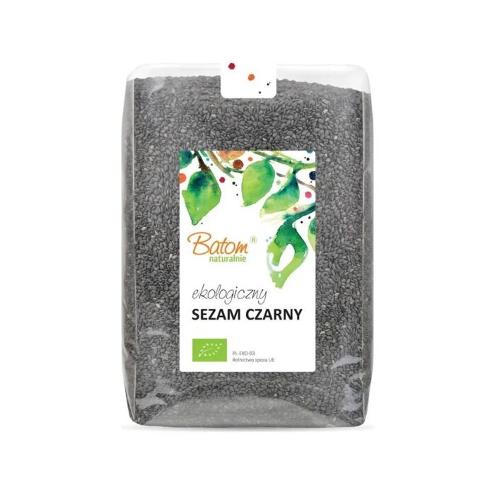 Sezam czarny niełuskany 1kg BATOM BIO - obrazek 2