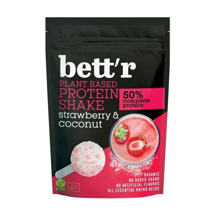 shake-bialkowy-bettr-truskawka-i-kokos-bez-cukru-450g-bio-2.jpg Shake białkowy 50% truskawki i kokos bez cukru proszek 450g BETTR BIO - obrazek 1