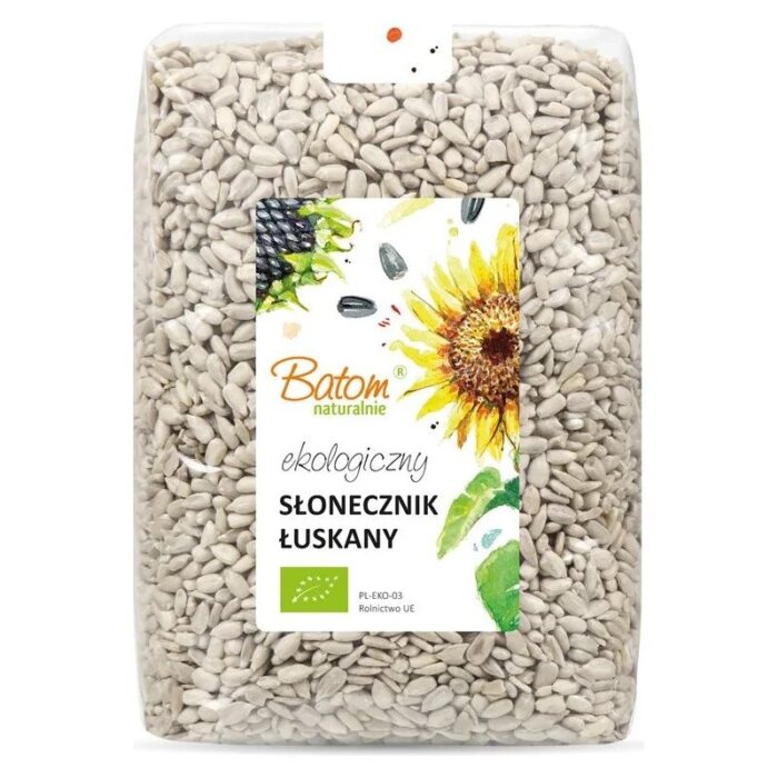 Słonecznik łuskany 1kg BATOM BIO - obrazek 1
