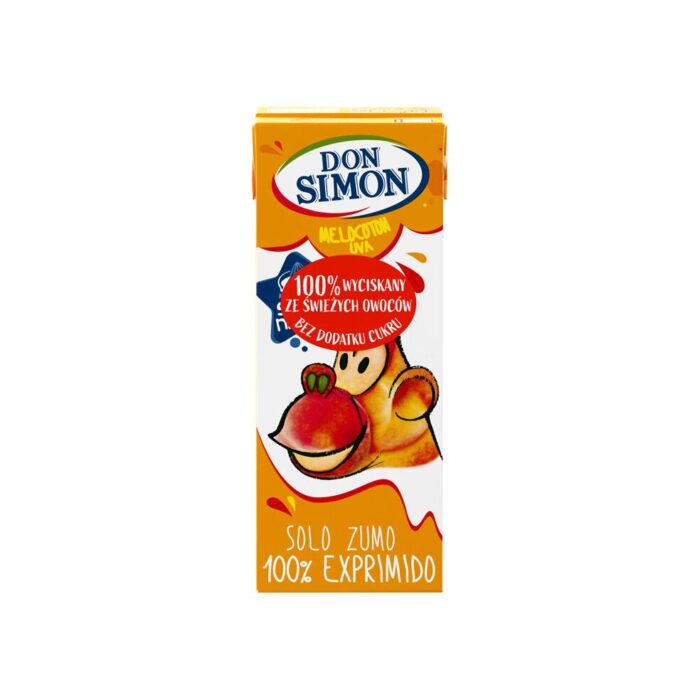 Sok brzoskwiniowo winogronowy NFC 100% 200ml DON SIMON - obrazek 2