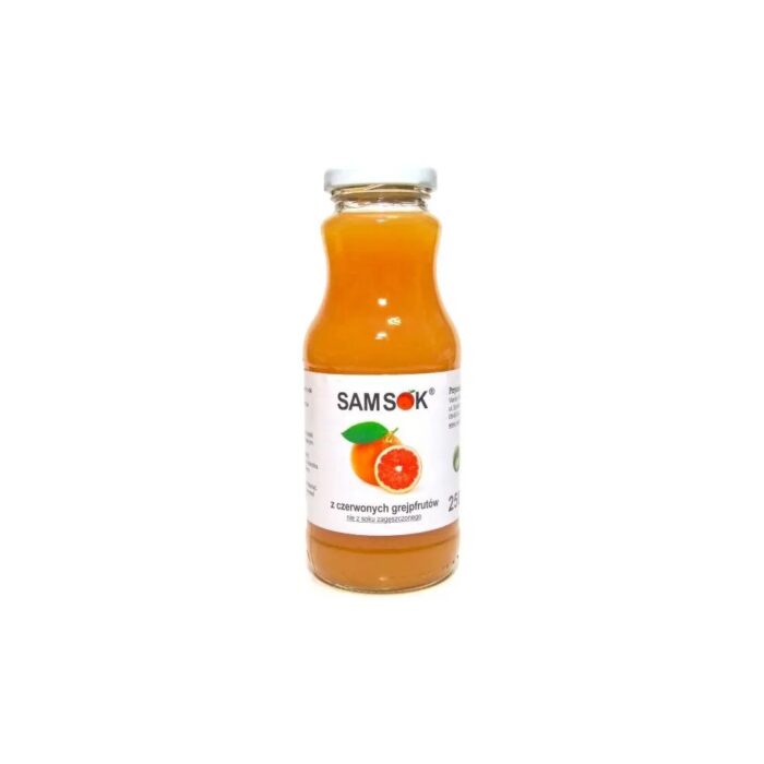Sok z czerwonych grejpfrutów 250ml SAM SOK - obrazek 2
