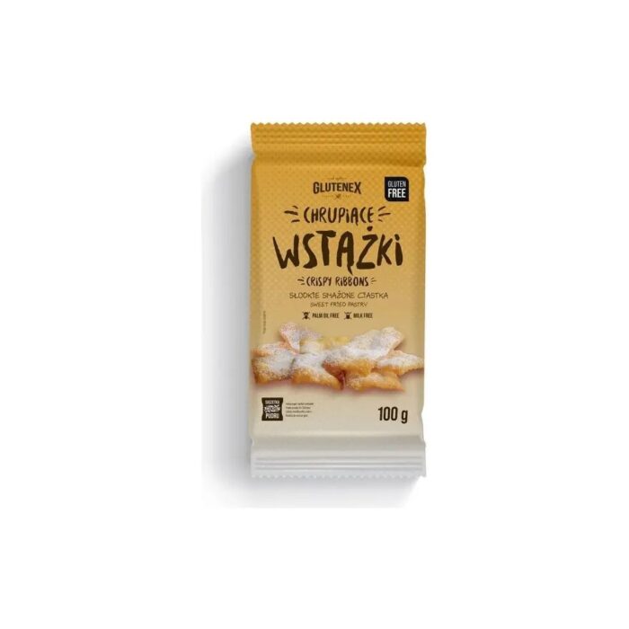 Faworki Wstążki chrupiące bezglutenowe 100g GLUTENEX - obrazek 2