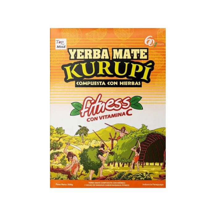 Yerba Mate Fitness pomarańczowa z witaminą C 500g KURUPÍ - obrazek 2