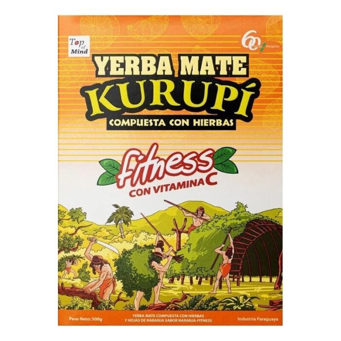 yerba-mate-kurupi-fitness-500g-2.jpg Yerba Mate Fitness pomarańczowa z witaminą C 500g KURUPÍ - obrazek 1