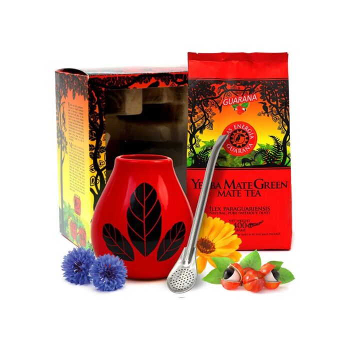Zestaw: Yerba Mate z guaraną 400g + bombilla i matero MATE GREEN - obrazek 2