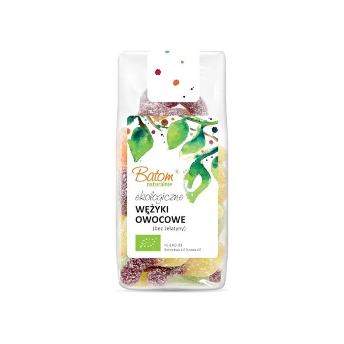 Żelki Wężyki bez żelatyny 125g BATOM BIO - obrazek 1
