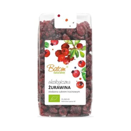 Żurawina słodzona 250g BATOM BIO