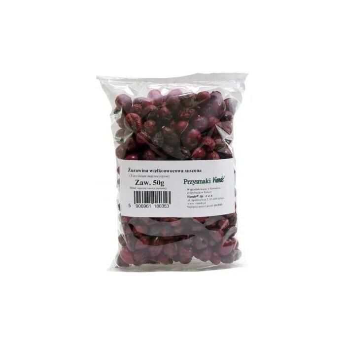 Żurawina wielkoowocowa suszona 50g VIANDS - obrazek 2